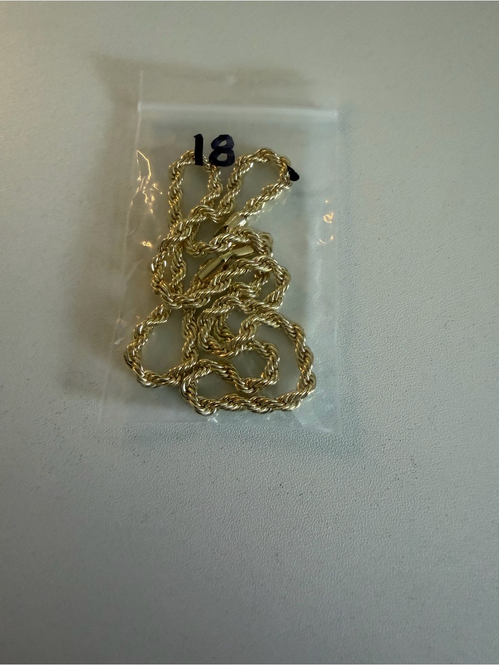 Gold-Tone Rope Chain Necklace, 18in, New